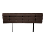PU Leather King Bed Deluxe Headboard Bedhead - Brown - Furniture > Bedroom