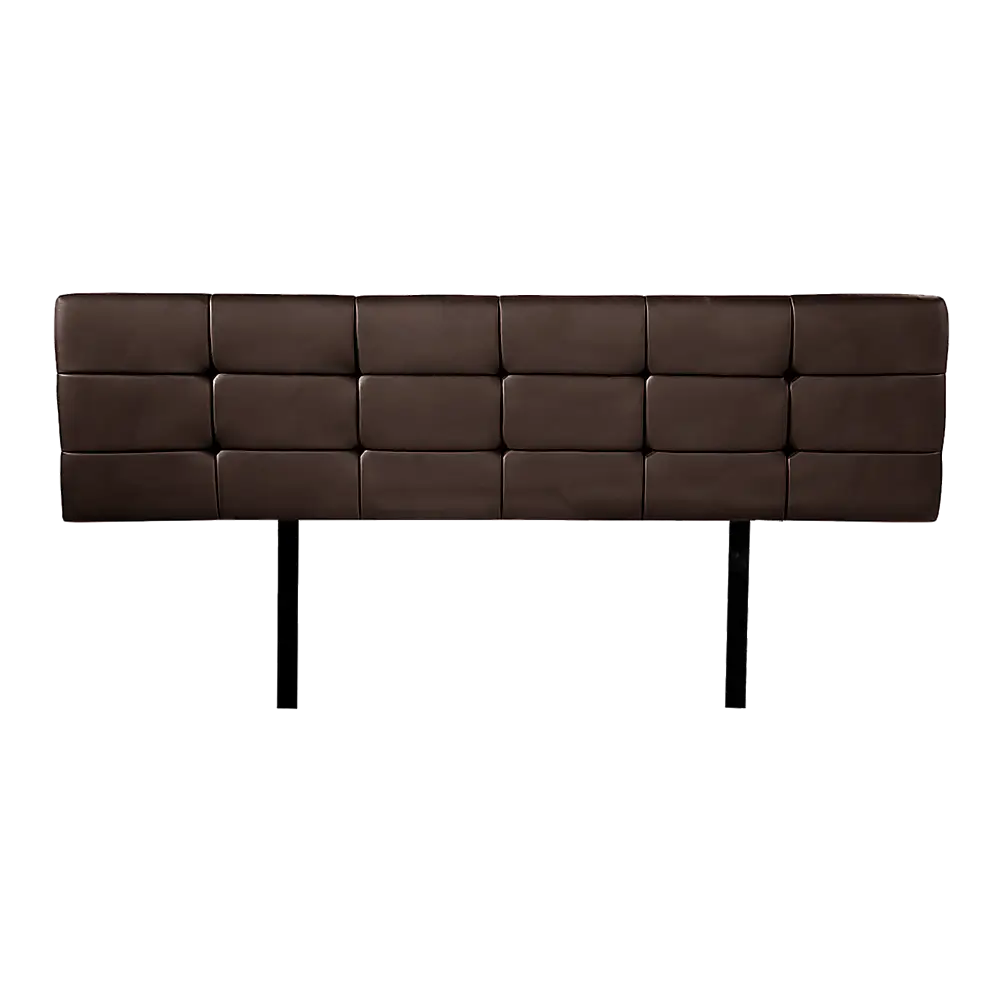 PU Leather King Bed Deluxe Headboard Bedhead - Brown - Furniture > Bedroom