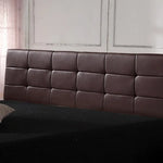 PU Leather King Bed Deluxe Headboard Bedhead - Brown - Furniture > Bedroom