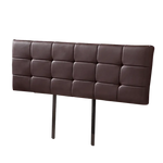 PU Leather King Bed Deluxe Headboard Bedhead - Brown - Furniture > Bedroom