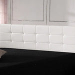 PU Leather King Bed Deluxe Headboard Bedhead - White - Furniture > Bedroom