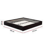 PU Leather King Bed Ensemble Frame Black - Furniture > Bedroom > Beds & Bed Frames