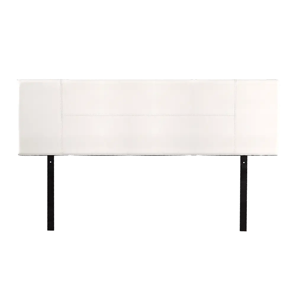 PU Leather King Bed Headboard Bedhead - White - Furniture > Bedroom
