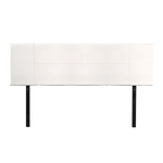 PU Leather King Bed Headboard Bedhead - White - Furniture > Bedroom