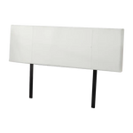 PU Leather King Bed Headboard Bedhead - White - Furniture > Bedroom