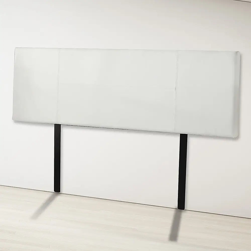 PU Leather King Bed Headboard Bedhead - White - Furniture > Bedroom