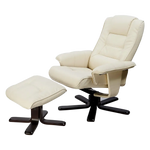 PU Leather Massage Chair Recliner Ottoman Lounge Remote - Furniture > Bar Stools & Chairs