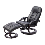 PU Leather Massage Chair Recliner Ottoman Lounge Remote - Furniture > Bar Stools & Chairs