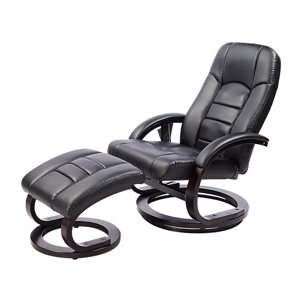 PU Leather Massage Chair Recliner Ottoman Lounge Remote - Furniture > Bar Stools & Chairs