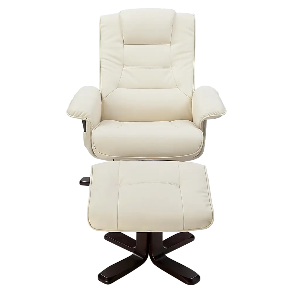 PU Leather Massage Chair Recliner Ottoman Lounge Remote - Furniture > Bar Stools & Chairs