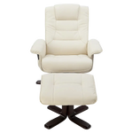 PU Leather Massage Chair Recliner Ottoman Lounge Remote - Furniture > Bar Stools & Chairs