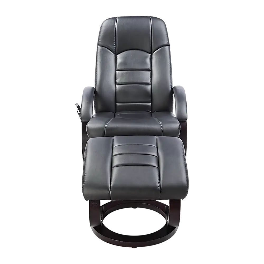 PU Leather Massage Chair Recliner Ottoman Lounge Remote - Furniture > Bar Stools & Chairs
