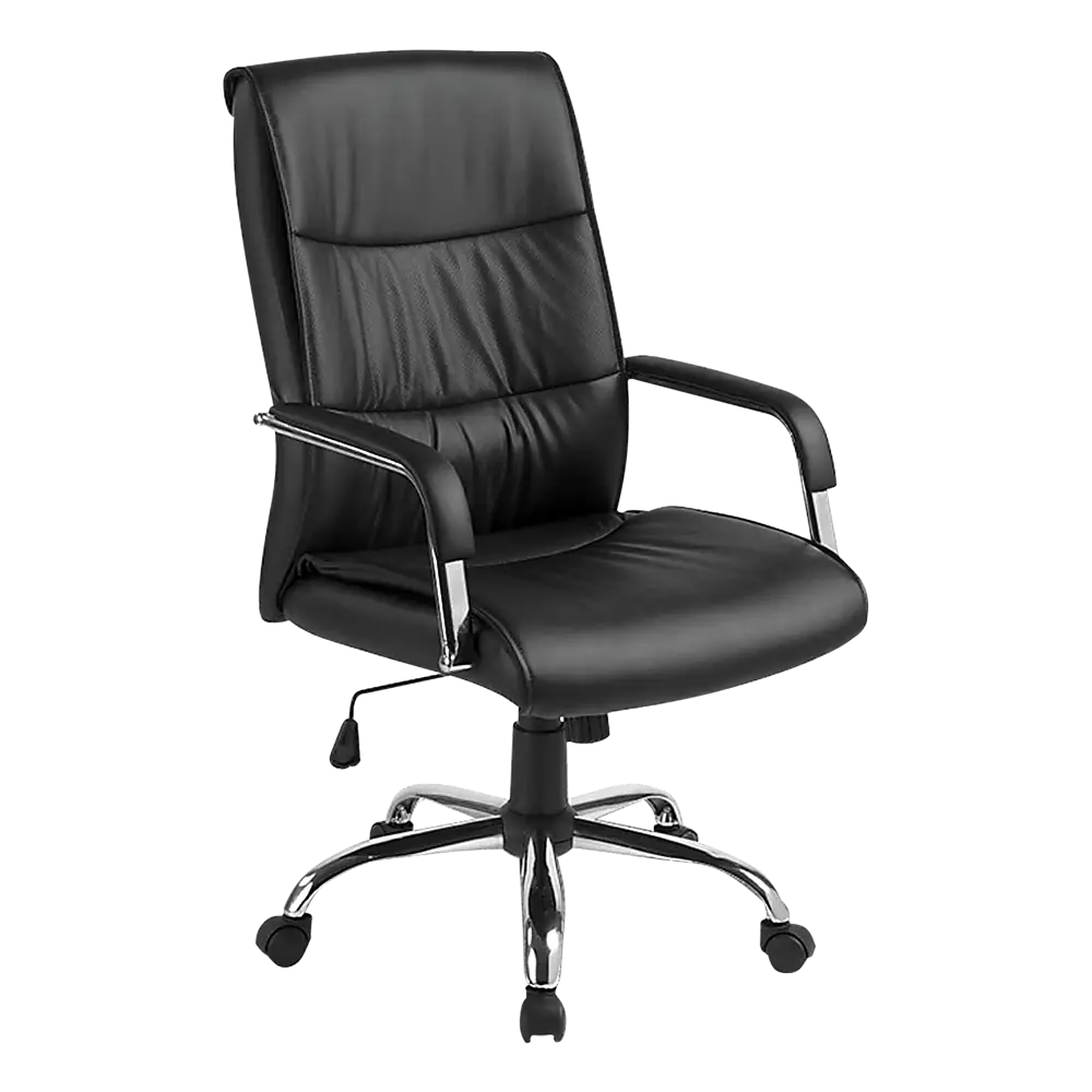 PU Leather Office Chair Executive Padded Black - Furniture > Office