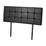 PU Leather Queen Bed Deluxe Headboard Bedhead - Black - Furniture > Bedroom