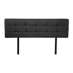 PU Leather Queen Bed Deluxe Headboard Bedhead - Black - Furniture > Bedroom