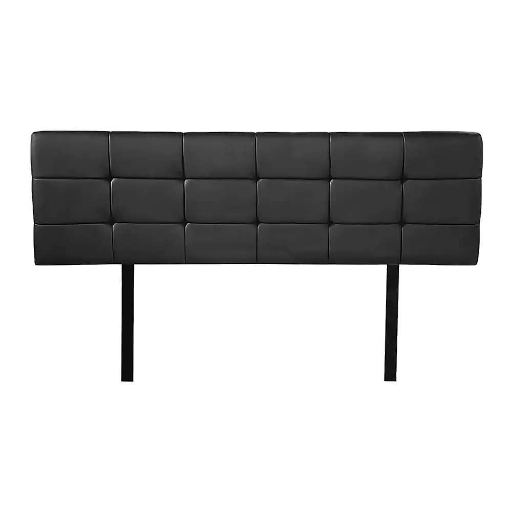 PU Leather Queen Bed Deluxe Headboard Bedhead - Black - Furniture > Bedroom