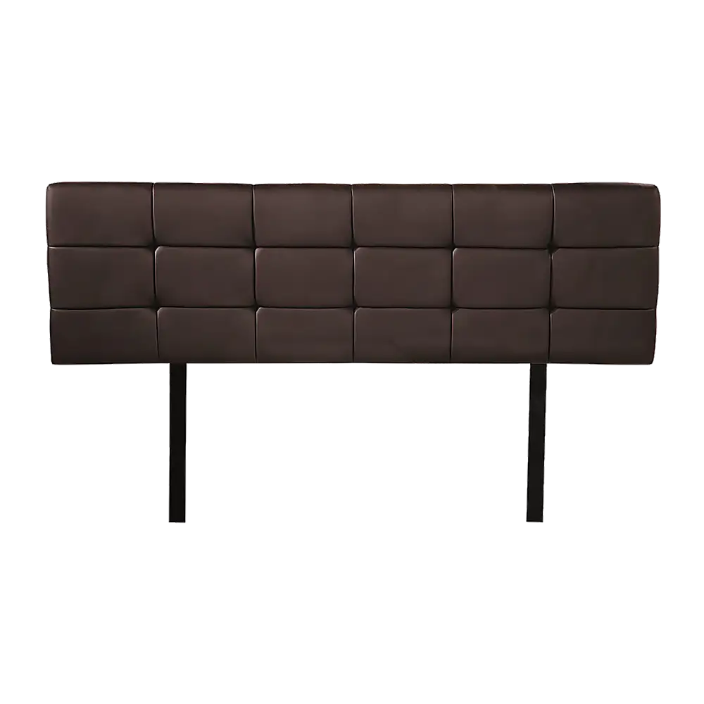 PU Leather Queen Bed Deluxe Headboard Bedhead - Brown - Furniture > Bedroom
