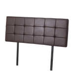 PU Leather Queen Bed Deluxe Headboard Bedhead - Brown - Furniture > Bedroom