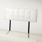 PU Leather Queen Bed Deluxe Headboard Bedhead - White - Furniture > Bedroom