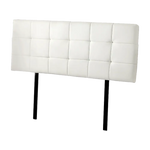 PU Leather Queen Bed Deluxe Headboard Bedhead - White - Furniture > Bedroom