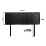 PU Leather Queen Bed Headboard Bedhead - Black - Furniture > Bedroom