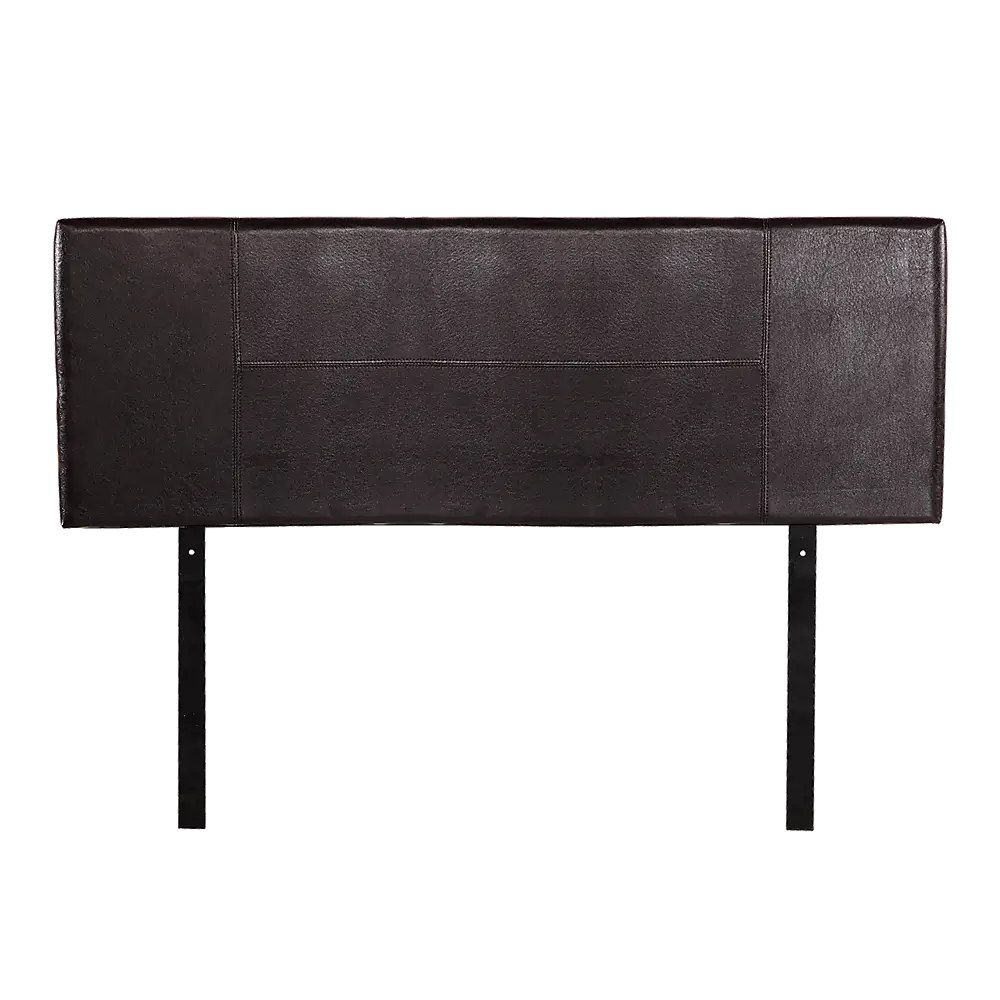 PU Leather Queen Bed Headboard Bedhead - Brown - Furniture > Bedroom