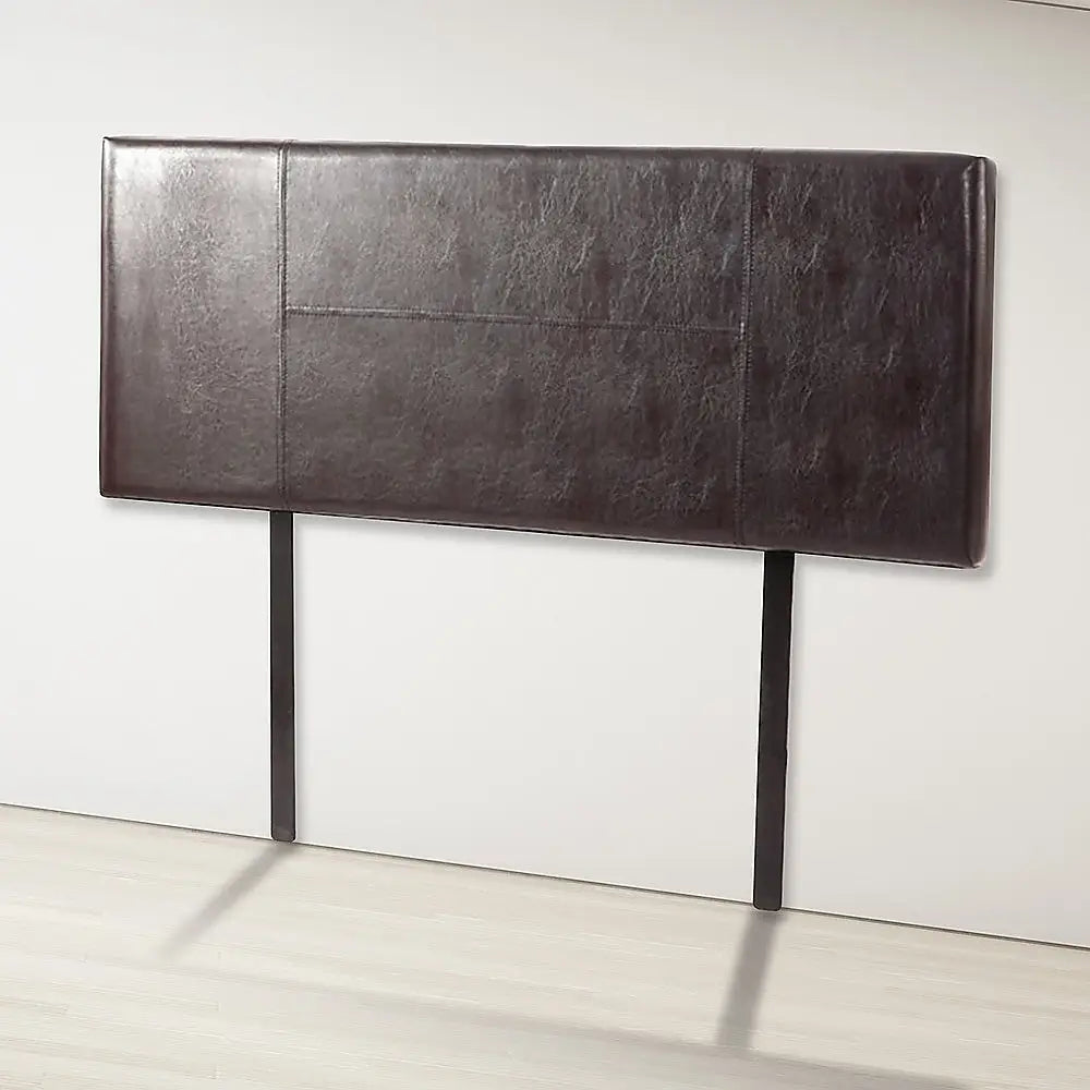PU Leather Queen Bed Headboard Bedhead - Brown - Furniture > Bedroom