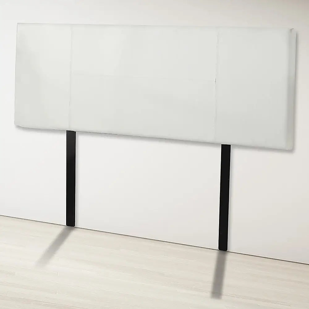 PU Leather Queen Bed Headboard Bedhead - White - Furniture > Bedroom