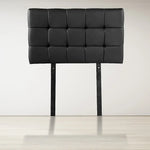 PU Leather Single Bed Deluxe Headboard Bedhead - Black - Furniture > Bedroom