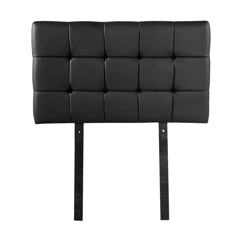 PU Leather Single Bed Deluxe Headboard Bedhead - Black - Furniture > Bedroom