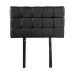PU Leather Single Bed Deluxe Headboard Bedhead - Black - Furniture > Bedroom