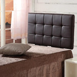 PU Leather Single Bed Deluxe Headboard Bedhead - Brown - Furniture > Bedroom