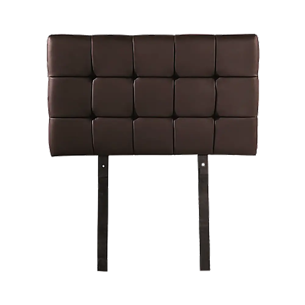 PU Leather Single Bed Deluxe Headboard Bedhead - Brown - Furniture > Bedroom
