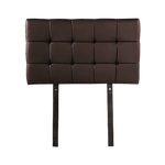 PU Leather Single Bed Deluxe Headboard Bedhead - Brown - Furniture > Bedroom