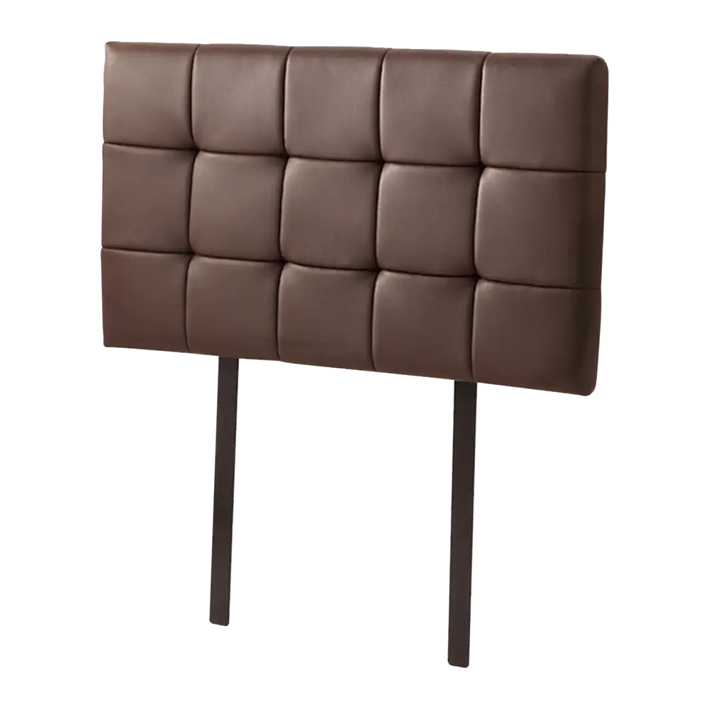 PU Leather Single Bed Deluxe Headboard Bedhead - Brown - Furniture > Bedroom