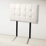 PU Leather Single Bed Deluxe Headboard Bedhead - White - Furniture > Bedroom