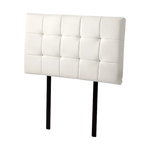 PU Leather Single Bed Deluxe Headboard Bedhead - White - Furniture > Bedroom