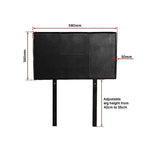 PU Leather Single Bed Headboard Bedhead - Black - Furniture > Bedroom