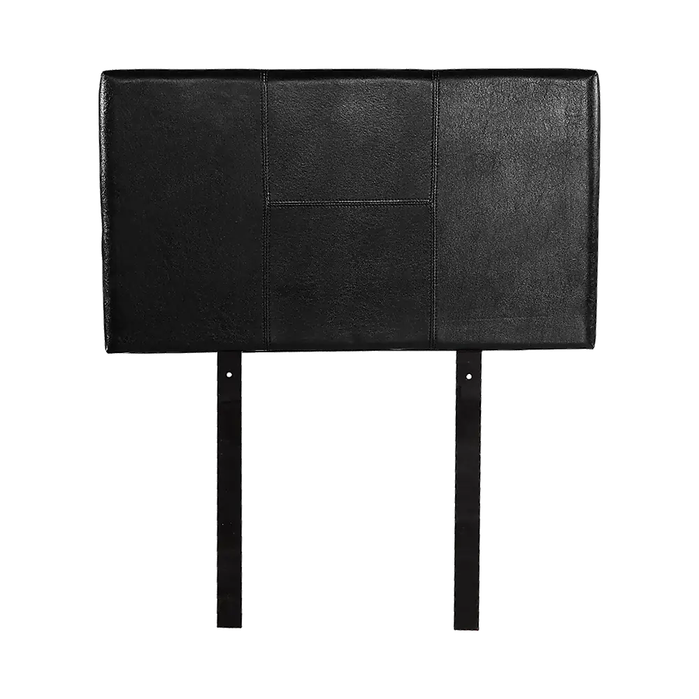 PU Leather Single Bed Headboard Bedhead - Black - Furniture > Bedroom