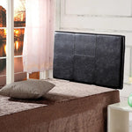 PU Leather Single Bed Headboard Bedhead - Black - Furniture > Bedroom