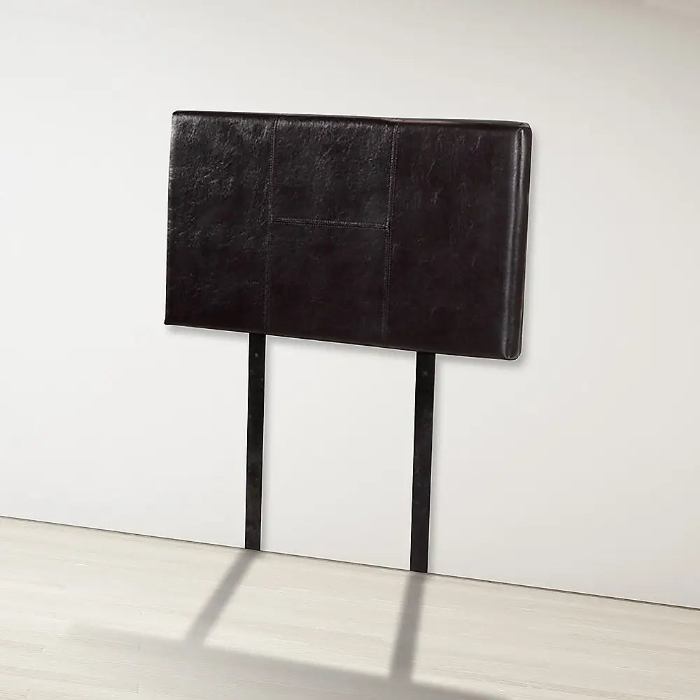 PU Leather Single Bed Headboard Bedhead - Brown - Furniture > Bedroom