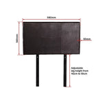 PU Leather Single Bed Headboard Bedhead - Brown - Furniture > Bedroom