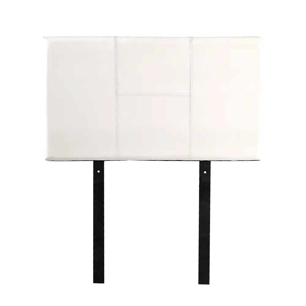 PU Leather Single Bed Headboard Bedhead - White - Furniture > Bedroom