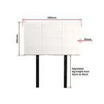 PU Leather Single Bed Headboard Bedhead - White - Furniture > Bedroom
