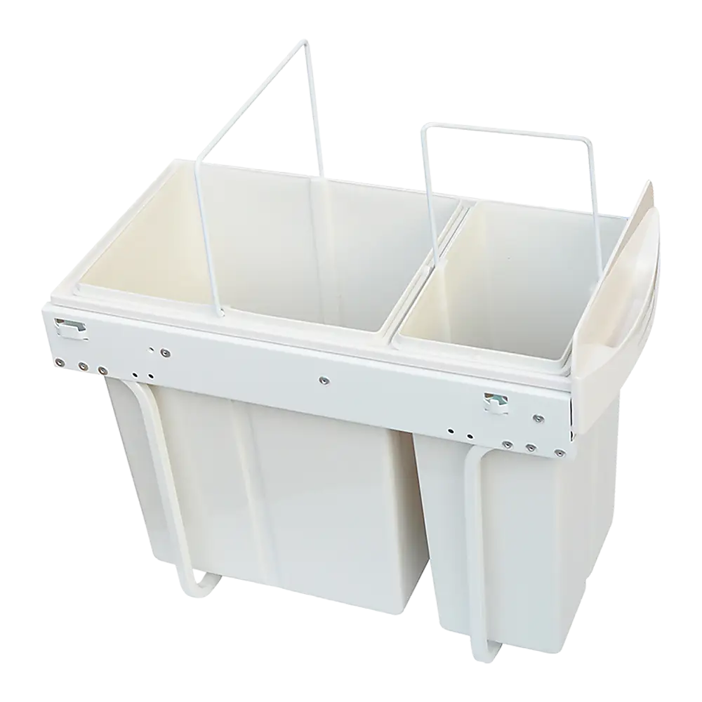 Pull Out Bin Kitchen Double Dual Slide Garbage Rubbish Waste 10L + 20L - Home & Garden > Kitchenware