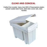 Pull Out Bin Kitchen Double Dual Slide Garbage Rubbish Waste 10L + 20L - Home & Garden > Kitchenware