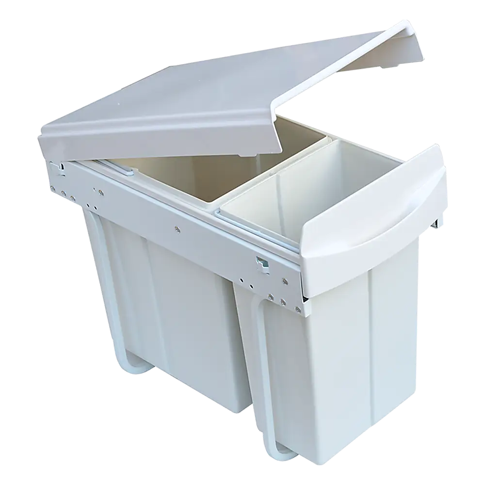 Pull Out Bin Kitchen Double Dual Slide Garbage Rubbish Waste 10L + 20L - Home & Garden > Kitchenware