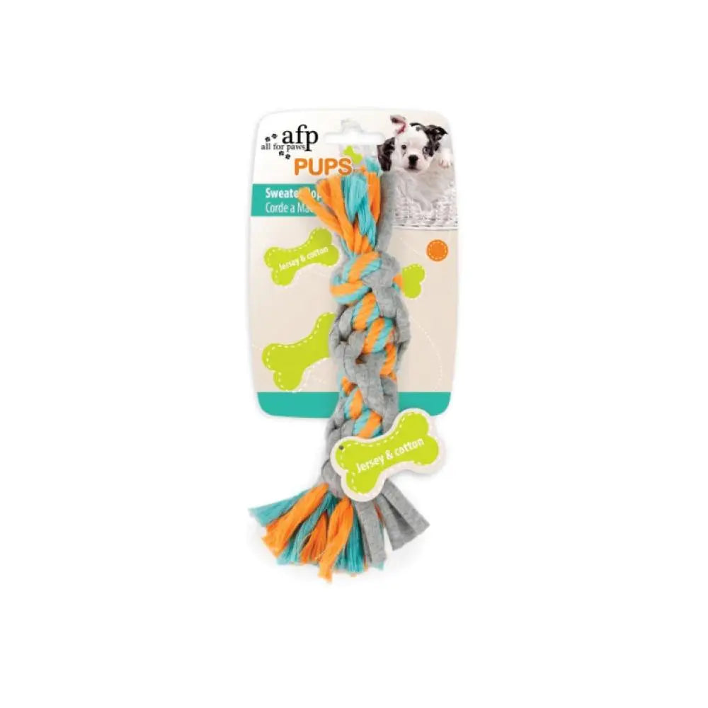 Puppy Chew Rope Toy - Dog Knotted Braided Rag Cotton Jersey Teething Play AFP - Pet Care > Toys > Dog Toys