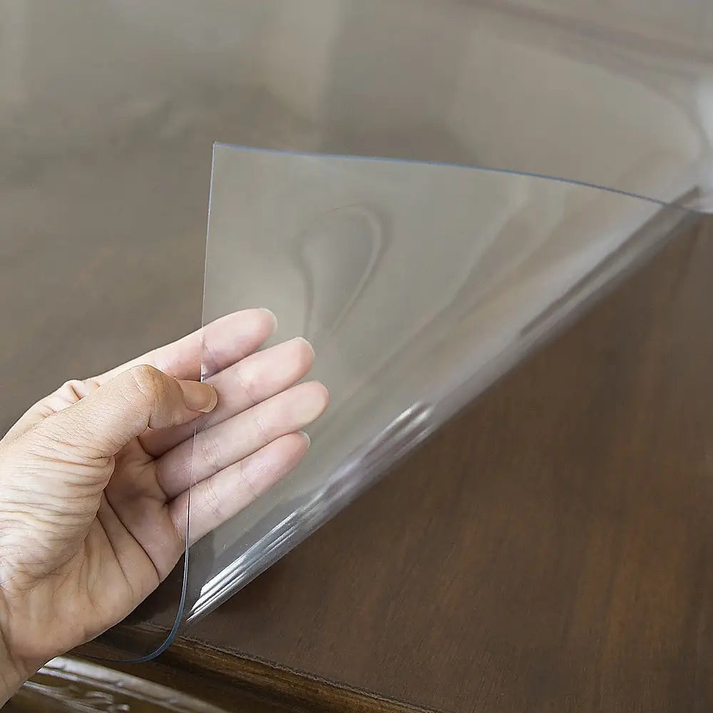 PVC Tablecloth Protector 107X213.4CM Clear Plastic Table Cloth Cover Transparent - Home & Garden > Kitchenware