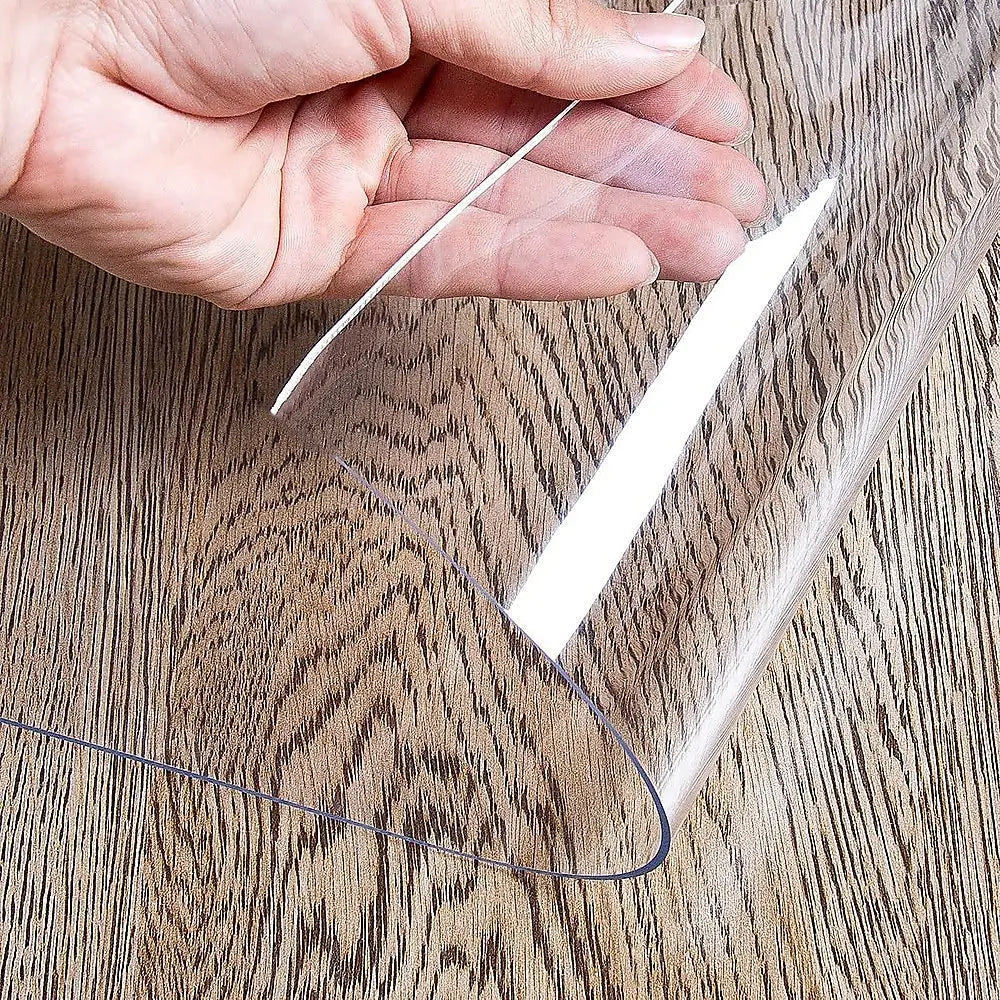 PVC Tablecloth Protector Table Cover Dining Table Cloth Plastic 2134x1070mm 1.5mm - Home & Garden > Kitchenware